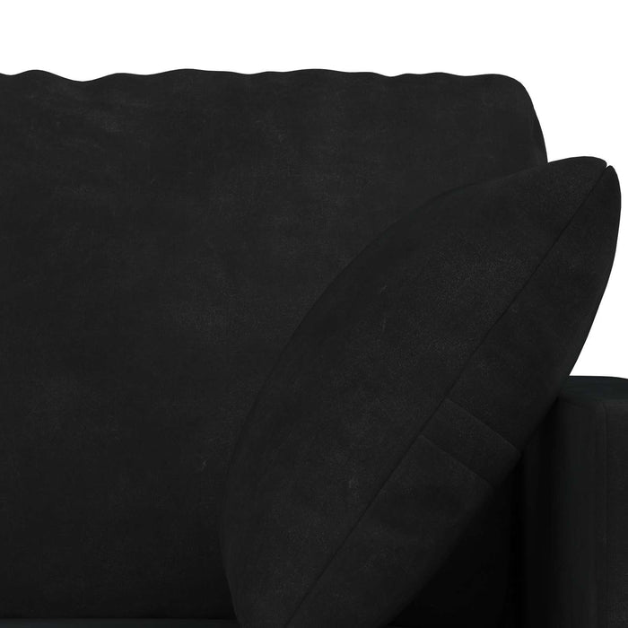Set de canapea 2 pcs Negru 228 x 78 x 80 cm Catifea - WALTI WALTI