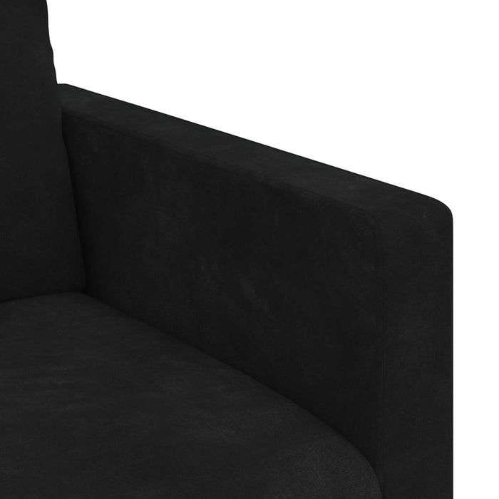 Set de canapea 2 pcs Negru 228 x 78 x 80 cm Catifea - WALTI WALTI