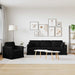 Set de canapea 2 pcs Negru 228 x 78 x 80 cm Catifea - WALTI WALTI