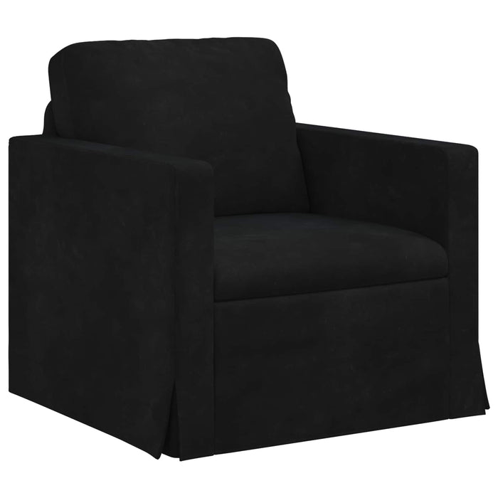Set de canapea 2 pcs Negru 228 x 78 x 80 cm Catifea - WALTI WALTI