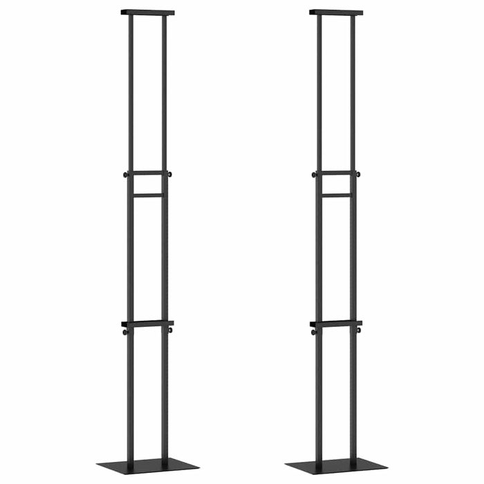 Panouri pentru Târguri 2 pcs Negru 30 x 24 x 208 cm Fier - WALTI WALTI