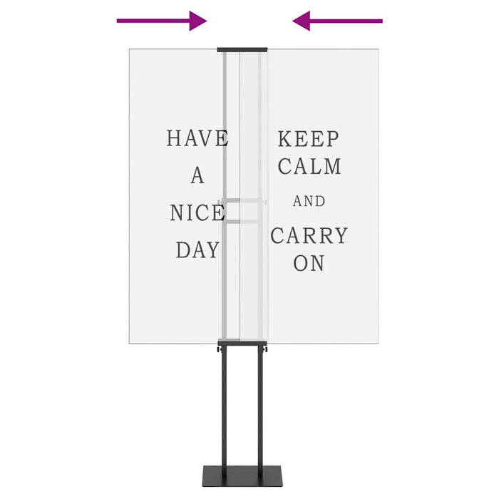 Panouri pentru Târguri 2 pcs Negru 30 x 24 x 208 cm Fier - WALTI WALTI