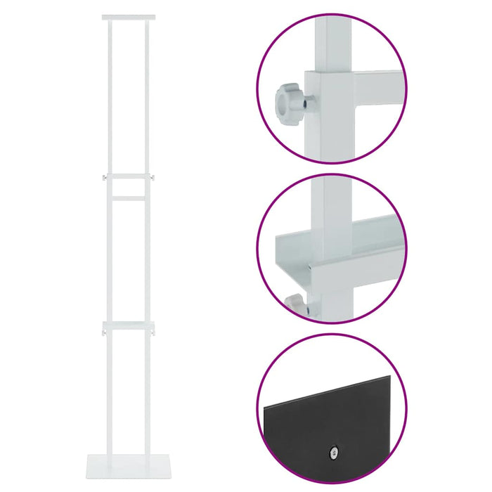 Panouri pentru Târguri 2 pcs Alb 30 x 24 x 208 cm Fier - WALTI WALTI