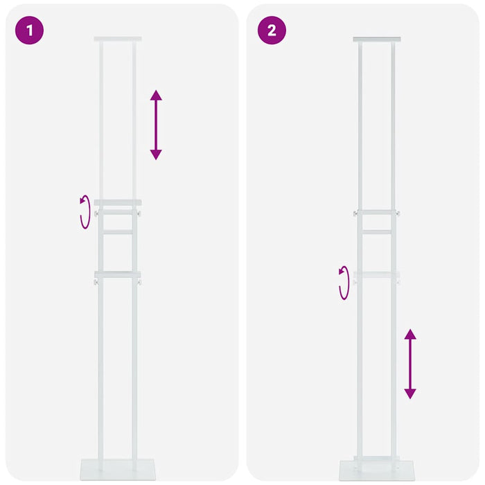 Panouri pentru Târguri 2 pcs Alb 30 x 24 x 208 cm Fier - WALTI WALTI