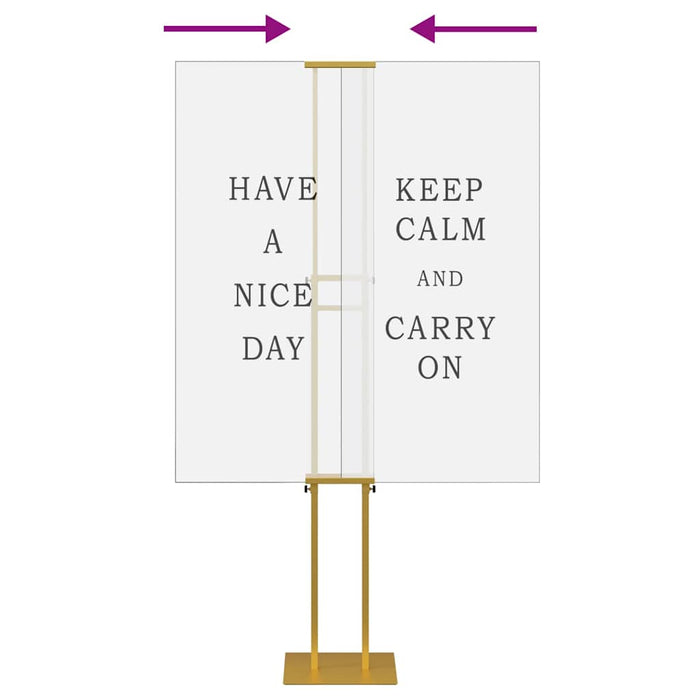 Panouri pentru Târguri 2 pcs Auriu 30 x 24 x 208 cm Fier - WALTI WALTI