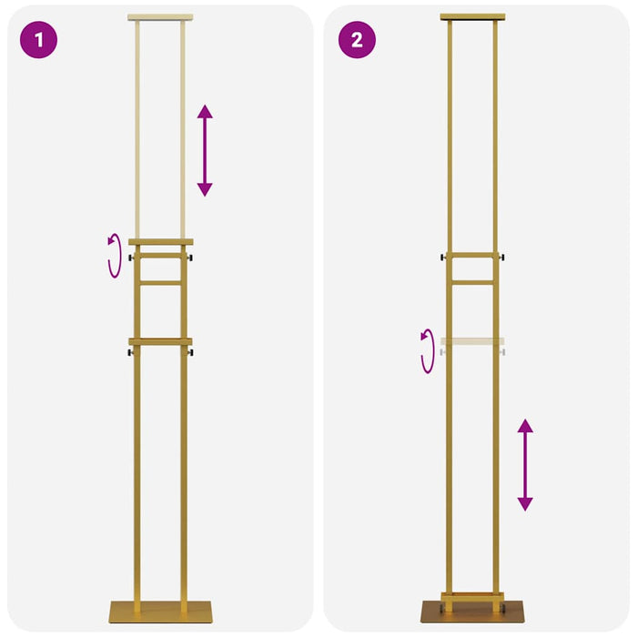 Panouri pentru Târguri 2 pcs Auriu 30 x 24 x 208 cm Fier - WALTI WALTI