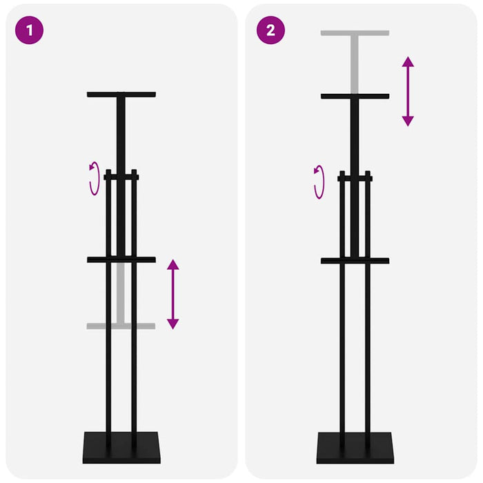 Panouri pentru Târguri 2 pcs Negru 26.5 x 26.5 x 127 cm Fier - WALTI WALTI