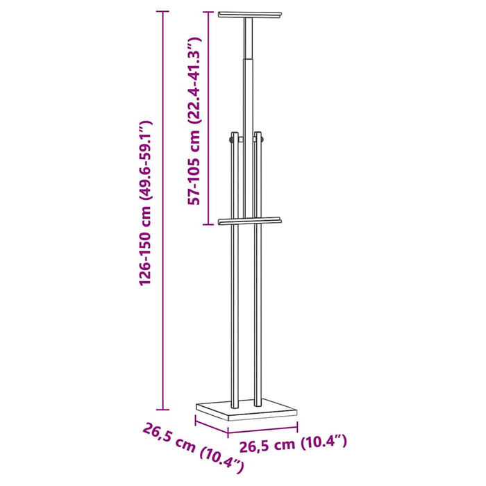 Panouri pentru Târguri 2 pcs Negru 26.5 x 26.5 x 127 cm Fier - WALTI WALTI