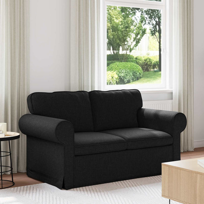 Canapea Negru 155 x 82 x 80 cm țesătură - WALTI WALTI