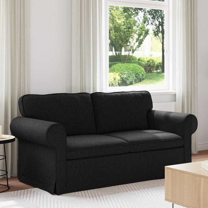 Canapea Negru 175 x 82 x 80 cm țesătură - WALTI WALTI
