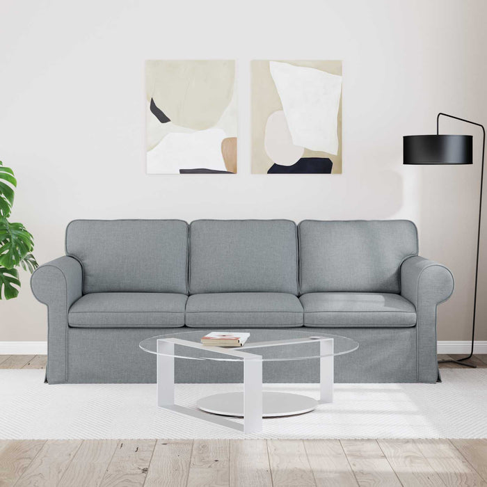 Canapea Gri deschis 215 x 82 x 80 cm țesătură - WALTI WALTI