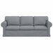 Canapea Gri deschis 215 x 82 x 80 cm țesătură - WALTI WALTI