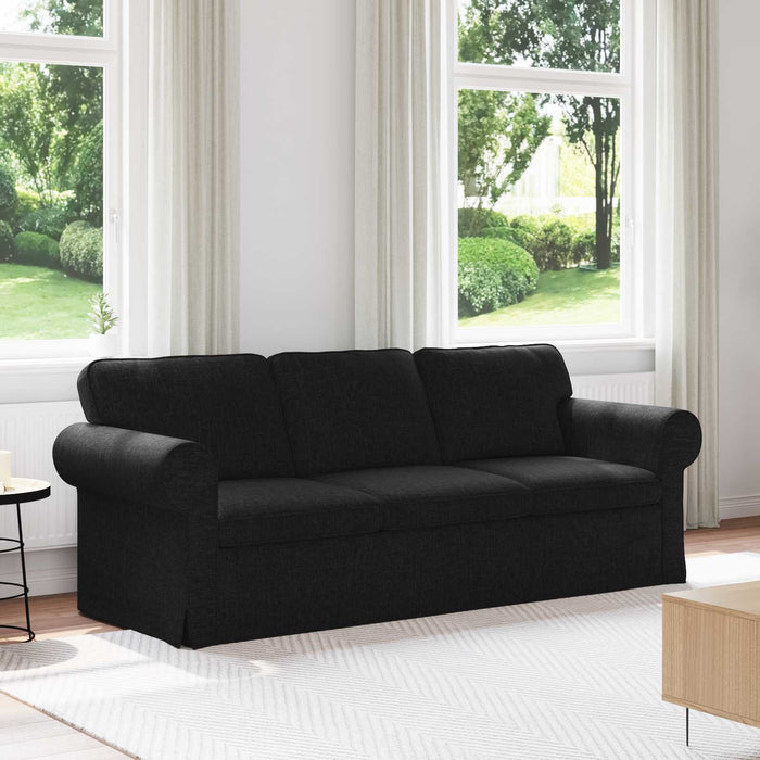 Canapea Negru 215 x 82 x 80 cm țesătură - WALTI WALTI
