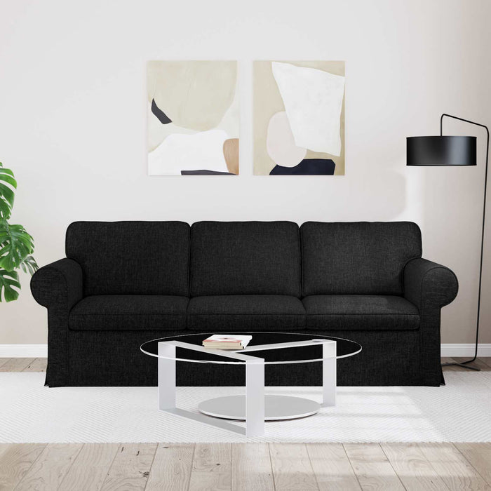 Canapea Negru 215 x 82 x 80 cm țesătură - WALTI WALTI