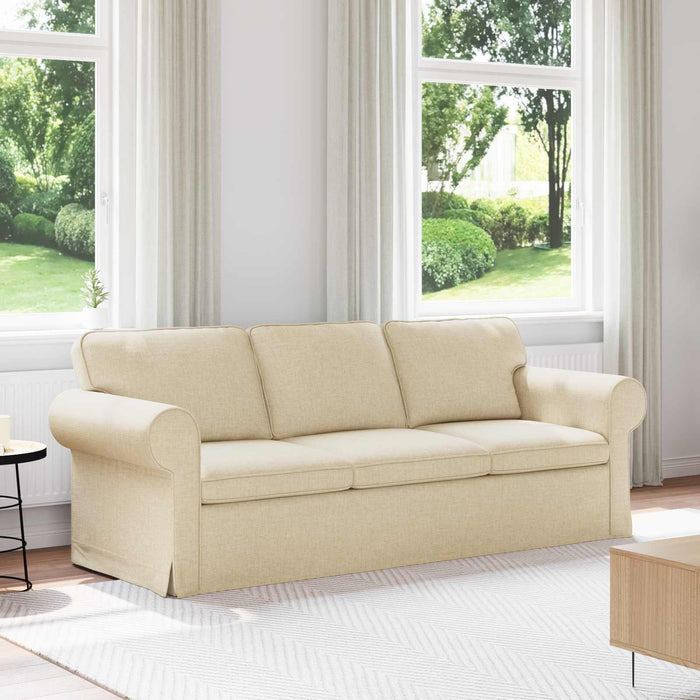 Canapea Crem 215 x 82 x 80 cm țesătură - WALTI WALTI