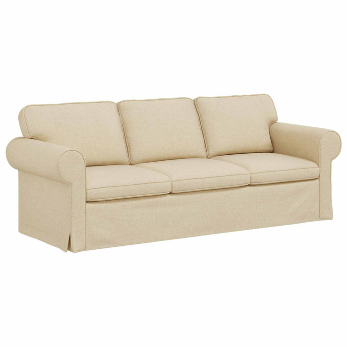 Canapea Crem 215 x 82 x 80 cm țesătură - WALTI WALTI