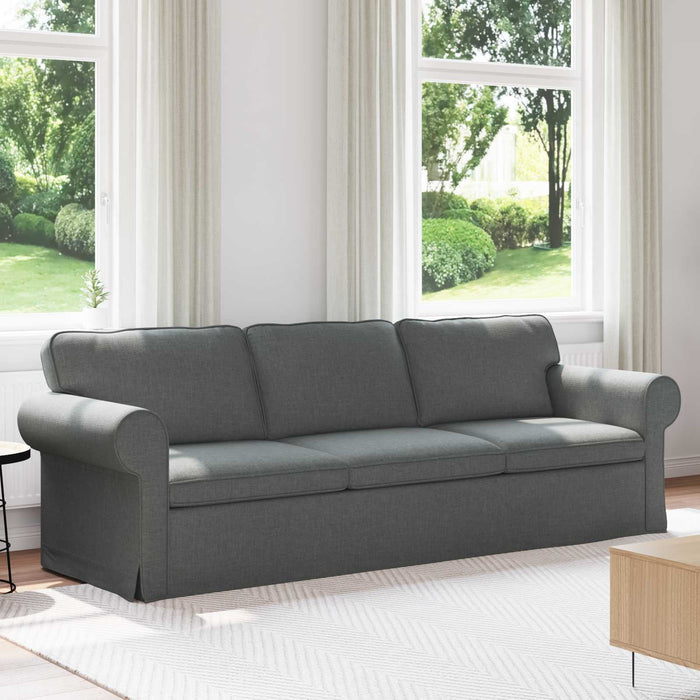 Canapea Gri închis 245 x 82 x 80 cm țesătură - WALTI WALTI