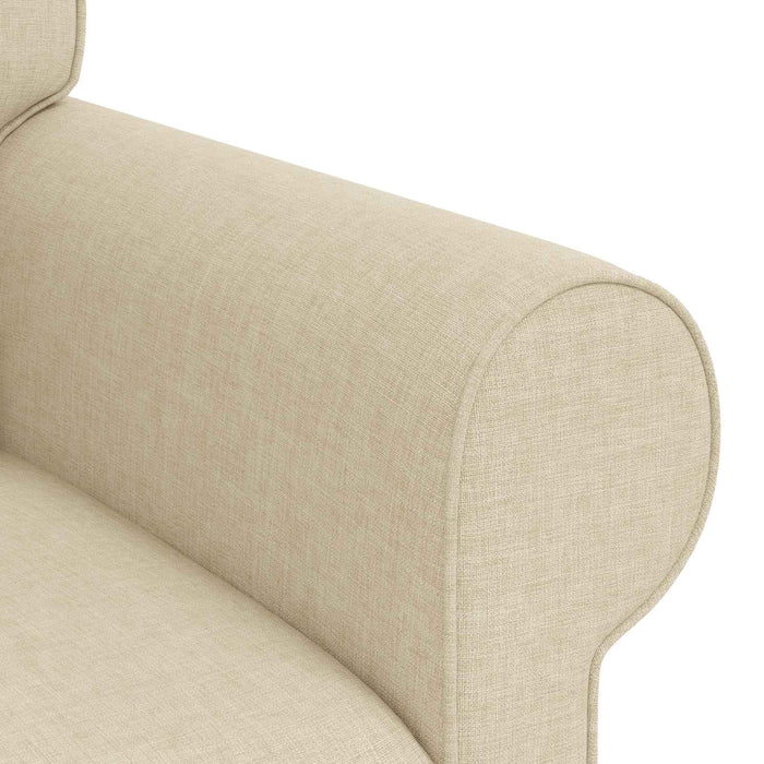 Canapea Crem 245 x 82 x 80 cm țesătură - WALTI WALTI