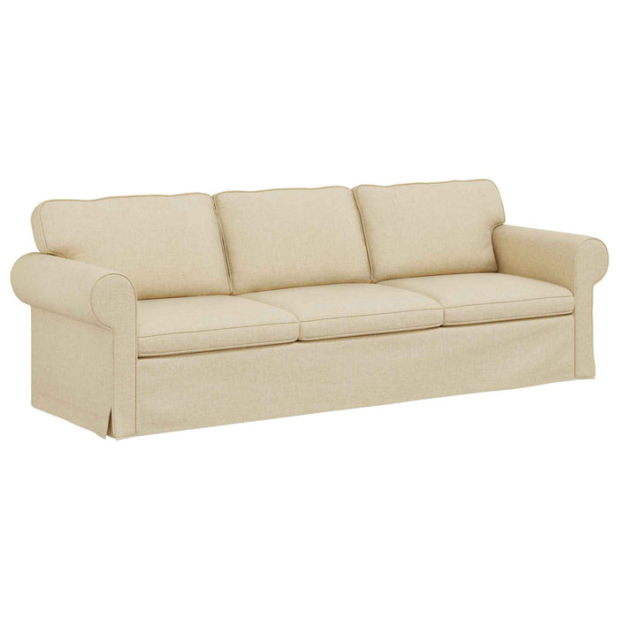 Canapea Crem 245 x 82 x 80 cm țesătură - WALTI WALTI