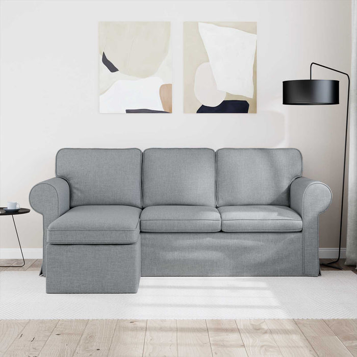 Canapea Gri deschis 195 x 138 x 80 cm țesătură WALTI