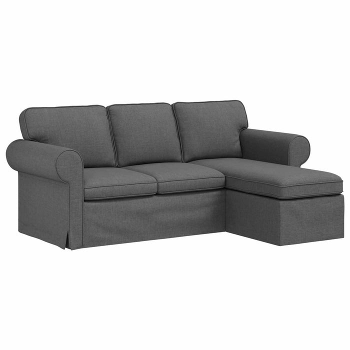 Canapea Gri închis 195 x 138 x 80 cm țesătură WALTI