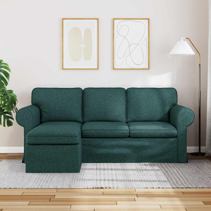 Canapea Verde închis 195 x 138 x 80 cm țesătură - WALTI WALTI