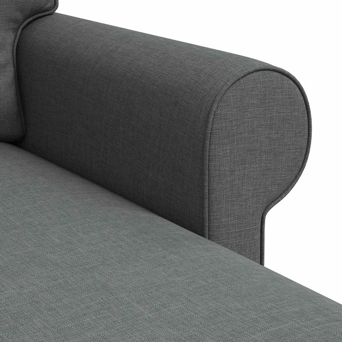Canapea Gri închis 215 x 138 x 80 cm țesătură - WALTI WALTI