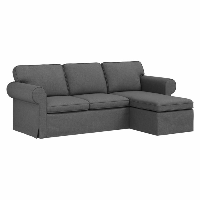 Canapea Gri închis 215 x 138 x 80 cm țesătură - WALTI WALTI