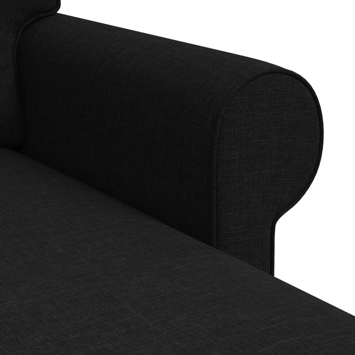 Canapea Negru 215 x 138 x 80 cm țesătură WALTI