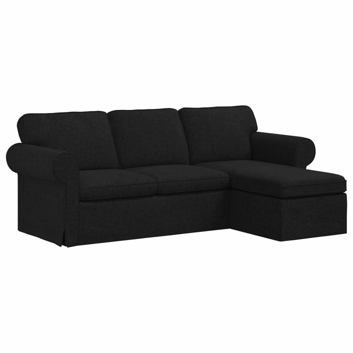 Canapea Negru 215 x 138 x 80 cm țesătură WALTI