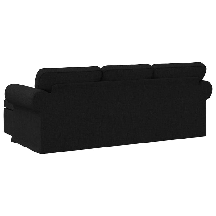 Canapea Negru 215 x 138 x 80 cm țesătură WALTI