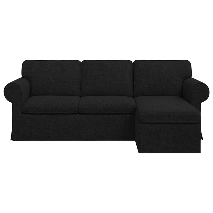 Canapea Negru 215 x 138 x 80 cm țesătură WALTI