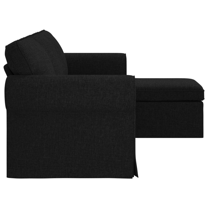 Canapea Negru 215 x 138 x 80 cm țesătură WALTI