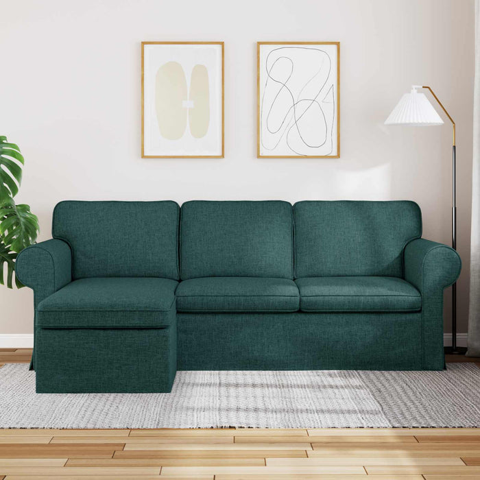 Canapea Verde închis 215 x 138 x 80 cm țesătură WALTI
