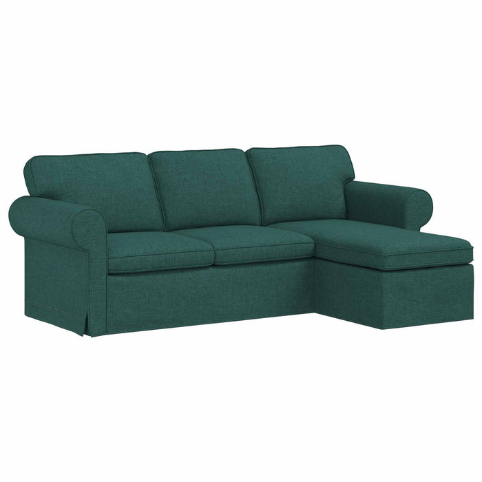 Canapea Verde închis 215 x 138 x 80 cm țesătură WALTI