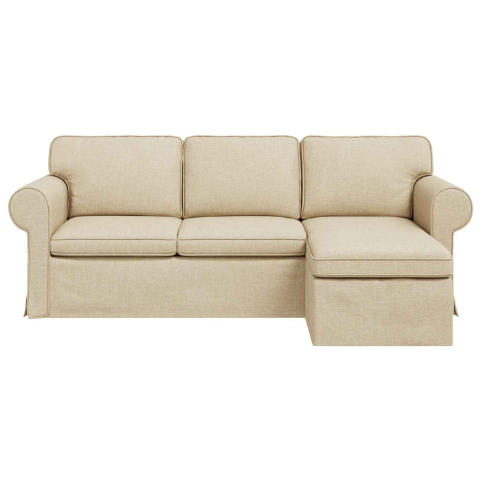 Canapea Crem 215 x 138 x 80 cm țesătură - WALTI WALTI