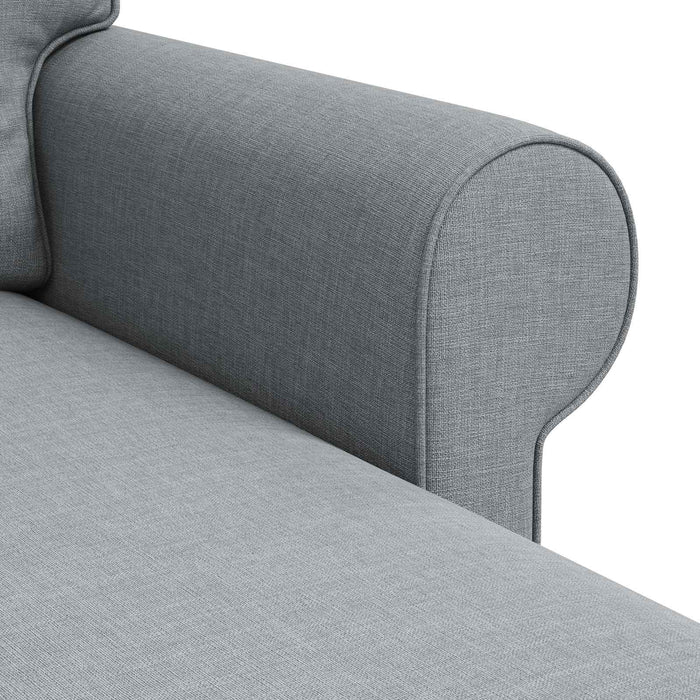 Canapea Gri deschis 245 x 138 x 80 cm țesătură WALTI