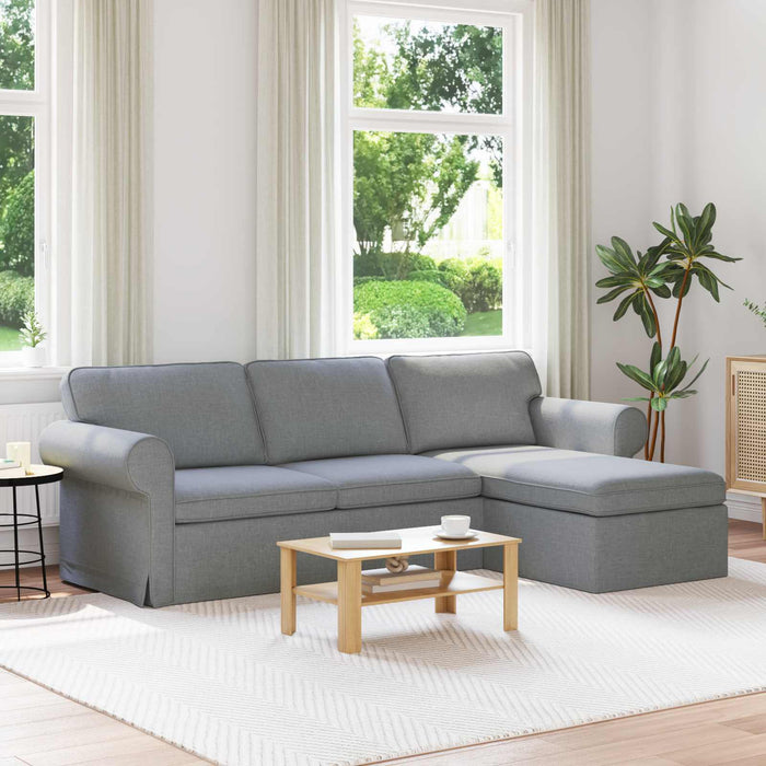 Canapea Gri deschis 245 x 138 x 80 cm țesătură WALTI