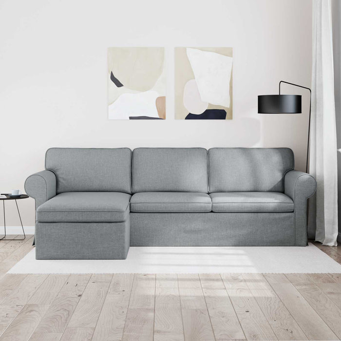 Canapea Gri deschis 245 x 138 x 80 cm țesătură WALTI