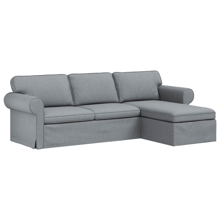 Canapea Gri deschis 245 x 138 x 80 cm țesătură WALTI