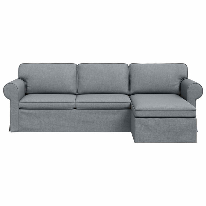 Canapea Gri deschis 245 x 138 x 80 cm țesătură WALTI