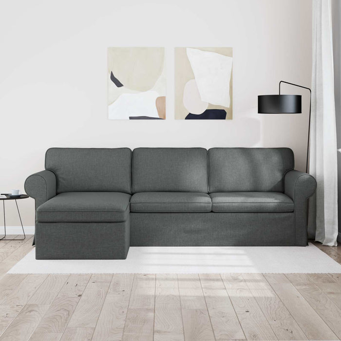 Canapea Gri închis 245 x 138 x 80 cm țesătură - WALTI WALTI