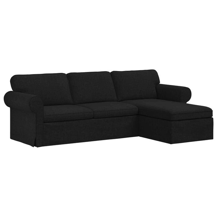 Canapea Negru 245 x 138 x 80 cm țesătură WALTI