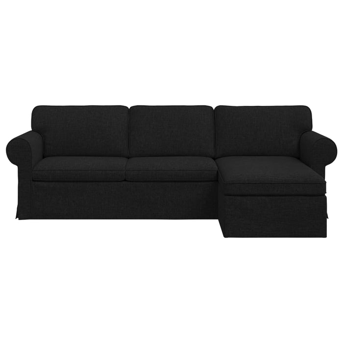 Canapea Negru 245 x 138 x 80 cm țesătură WALTI