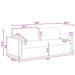 Canapea Gri închis 198 x 78 x 80 cm Metal - WALTI WALTI