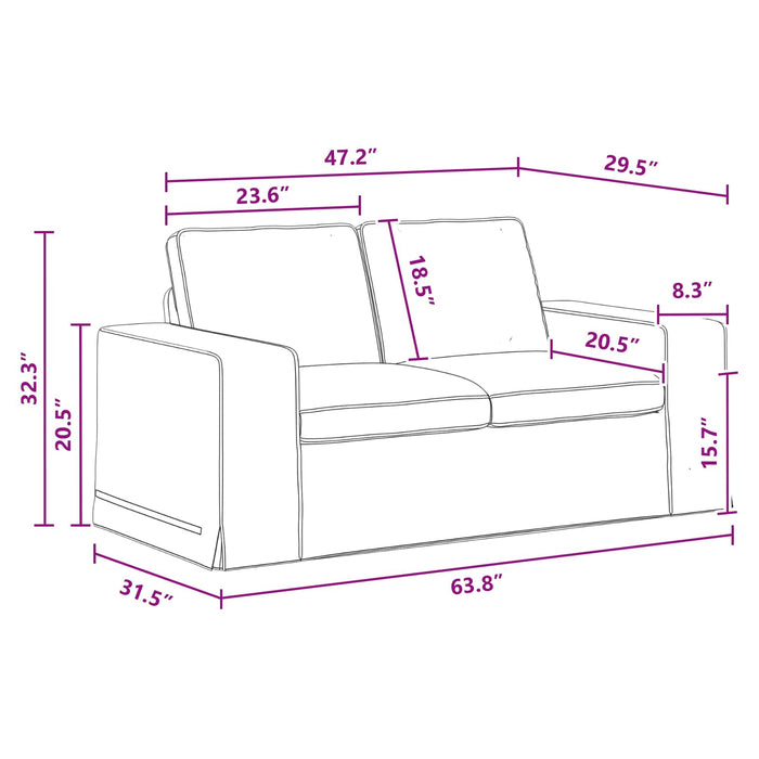 Canapea Gri închis 162 x 80 x 82 cm Metal - WALTI WALTI