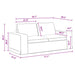 Canapea Gri închis 182 x 80 x 82 cm Metal - WALTI WALTI