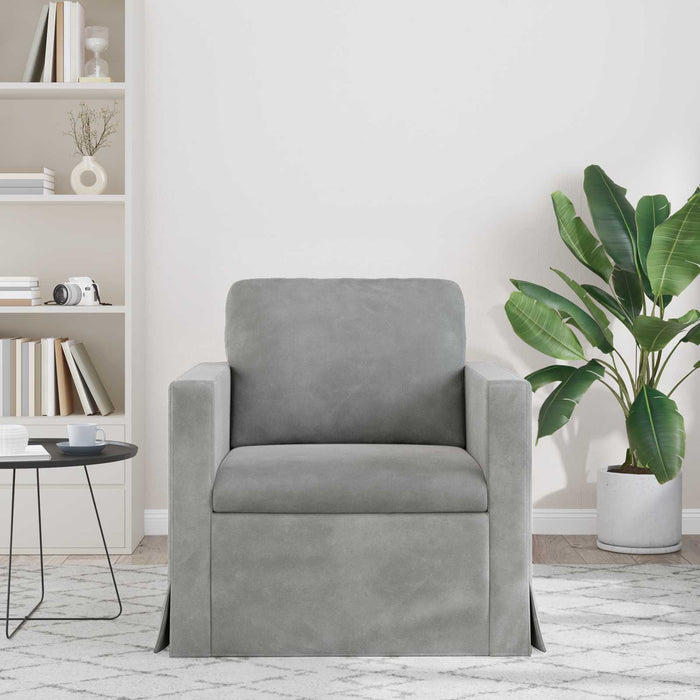 Canapea Gri deschis 78 x 78 x 80 cm Catifea - WALTI WALTI