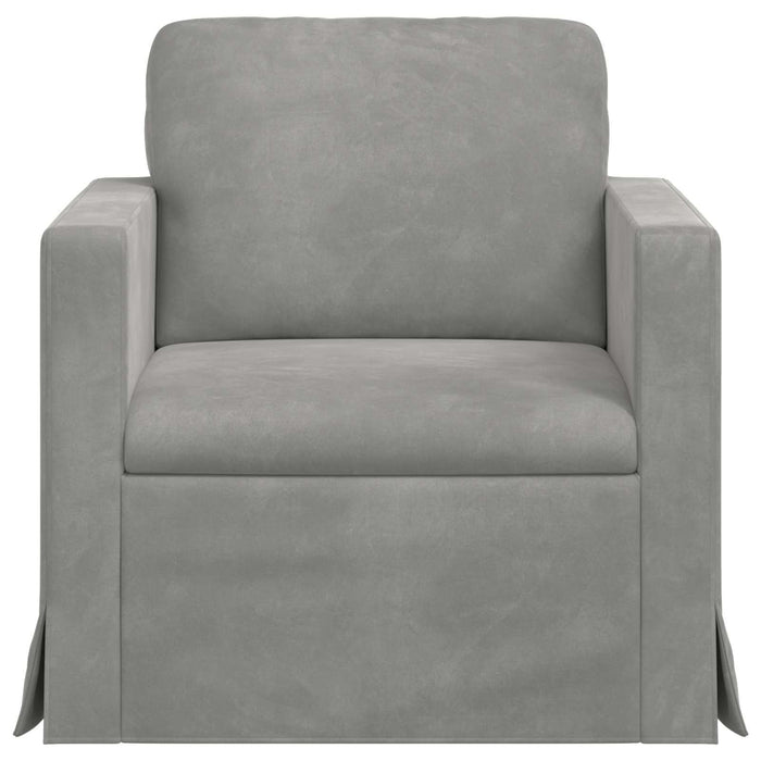 Canapea Gri deschis 78 x 78 x 80 cm Catifea - WALTI WALTI