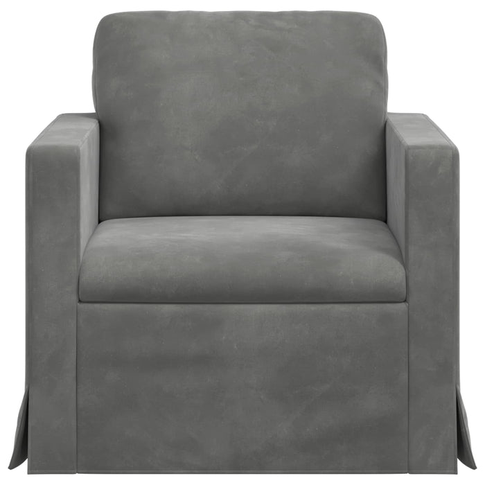 Canapea Gri închis 78 x 78 x 80 cm Catifea - WALTI WALTI